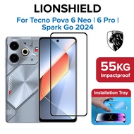 (MY) LionShield Tecno Pova 6 Pro (5G) / Pova 6 Neo / Spark Go 2024 Screen Protector Clear Tempered G