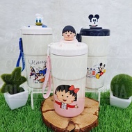 Marukochan Tumbler 420 ml Thermos Donald Stainless Lotso Drinking Bottle Mickey Tumbler Strap