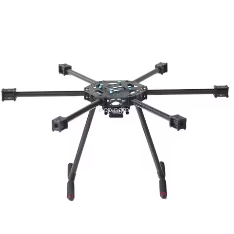 Hex6 X6-600 60mm Hexacopter Aircraft Frame Multicopter Glass Fiber Carbon with Landing Skid for FPV