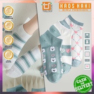 OFM-P584 Ankle Socks Women's Adult Socks Love Motif Soft Material / Blue Socks Fashion Girls Bear Ch