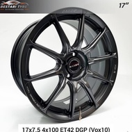 (VOX10) NEW SPORT RIMS LIGHT WHEELS RAXER FLOW FORMING 17 INCH 17x7.5 4x100 ET42 DGP READY STOCK SPORT RIM