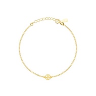 藏寶箱金飾 9999黃金純金  愛心 四葉幸運草 手鍊 手環