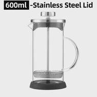 French Press Coffee Maker 20 oz600ML Thickened Glass Stainless Steel Brewer Cold Brew Cafetera Tea P