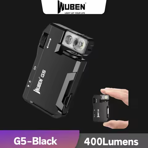 WUBEN G5 EDC Flashlight 400Lumens RGB&White Type-C Rechargeable Pocket-Sized Brilliance Keychain Lig