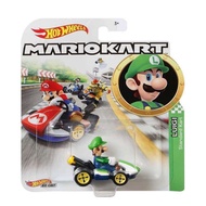 Hot Wheels Mario Kart Luigi + Standard Kart Figure
