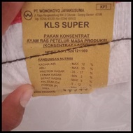 Pakan Ayam Kls Super Wonokoyo Konsentrat Ayam Petelur Protein 35% 10Kg