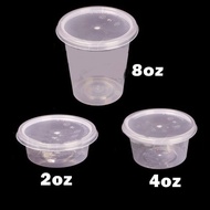 Sauce Container PP / 2oz / 4oz / 8oz / Round Disposable Plastic Food Container with Lid