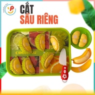 Đồ chơi cắt sầu riêng nguyên trái đồ chơi cắt trái cây cho bé Peekaboo Toys