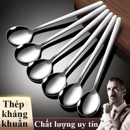 SHINNY round stainless steel spoon Long handle round head spoon 316 stainless steel spoon high quali