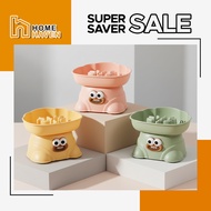 HOME HAVEN Mangkuk Haiwan Pet Slow Feeder Bowl Large Eye Split Cloud High Leg Anti Choke Pet Bowl Pe