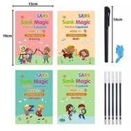 DSH Sank Magic Book Practice Copy Book 4 In 1 Bahasa Inggris Arabic Hijriyah Hijaiyah Umur 3 Tahun Keatas