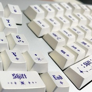 Pearl White Keycap Cherry Profile 121 Keys PBT Wooting EZ63 Mad68 Aula F75 Mechanical Keycaps Creati