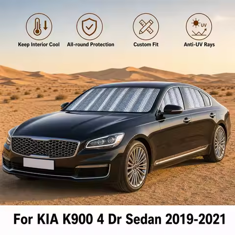 For KIA K900 4 Dr Sedan 2019-2021 Full Set Car Window Sunshades UV Block Privacy Heat Insulated Fold