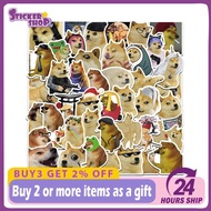 50pcs Cheems MeMe Stickers Funny Dog DIY Stickers Scrapbooking Phone Decorative Waterproof Decals