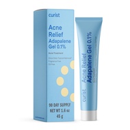 Curist Adapalene 0.1% Acne Free Gel (45gr 1.6oz 90 Day Supply - XL Tube) - Topical Retinoid Acne Med