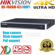 HIKVISION DS-7608NI-K2/(8P Ultra HD, PoE 8-channel ip camera video recorder, genuine
