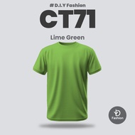 OREN SPORT Unisex Super-Thick Plain T-shirt - Lime Green CT71