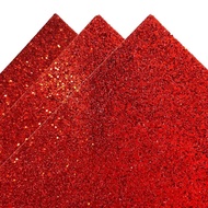 MERAH Coarse Glitter Paper 300 gsm A4 - Red