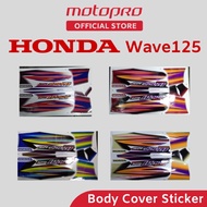 HONDA Wave 125 Body Cover Set Coverset Stripe Strike Sticker Wave 125 - Blue Gold Purple Red