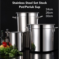 Stainless Steel Set Stock Pot/ Periuk Sup (30cm)