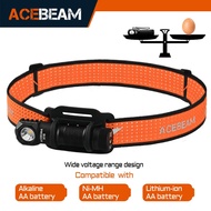 ACEBEAM H16 Lampu Kepala Super Ringan AA LED Lampu Sudut Kanan EDC, Tersedia 5000K CRI 90/6500K 1000