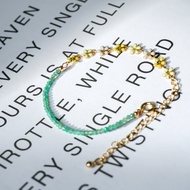 紫鋰輝 祖母綠 花瓣花 水晶 手鏈