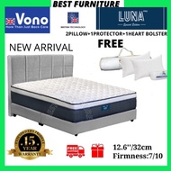 VONO-Back Care Luna Pro Mattress (12" Thickness) [Free 2 Pillow]+1 protector +boloster