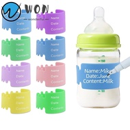 WON Name Labels, Daycare Silicone Baby Bottle Labels, Universal Anti-Slip Waterproof Reusable Milk C