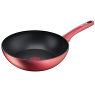 Tefal Perfect Cook Induction Titanium Nonstick Wok Pan (28cm) Dishwasher Oven Safe No PFOA Red