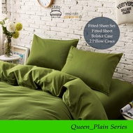 ITSUKI Bedsheet Queen Size 4-IN-1 Set 40cm - 16" (Min.800 TC ; Elastic Full Cover Band)  Comfortable