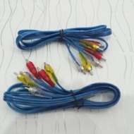 RCA 3-3 DVD Video Audio Transparent Cable 3 Colors 2 yards