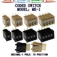 Mk-1 Bcd Code Binary Output Switches/Thumbwheel Switches 0-9C Terminal Block 0-9 Digits Decimal Code