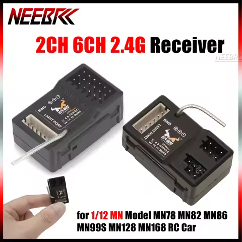 2CH 6CH 2.4G Light Group Linkage LED Receiver 4.8-10V DC for 1/12 RC Car Crawler MN82 MN86 MN78 MN99