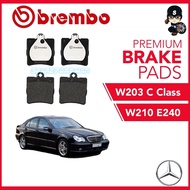 BREMBO Rear Brake Pads (1 set) - Mercedes W203 C CLASS, Mercedes W210 E240