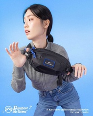 【DOUGHNUT】防潑水 腰包/胸包 Seattle 鑰匙扣 輕便男包-黑 DNA