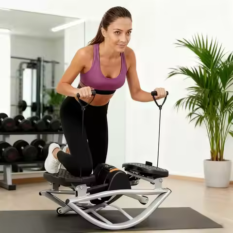 Rock Stepper Workout Exercise Equipment for Legs Glutes Portable Silent Lateral Stepper Machine for