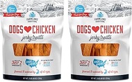 Farmland Traditions Dogs Love Chicken Premium Two Ingredients Jerky Treats for Dogs (2 Bags x 1 lb.