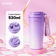 ecentio tumbler minum premium tahan dingin 24 jam botol stainless 316 portable tumblr 530ml