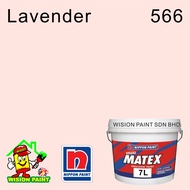 566 LAVENDER ( 7 LITER ) NIPPON PAINT ( SUPER MATEX 7L ) EMULSION PAINT / CAT DALAM RUMAH / INTERIOR