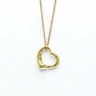 Tiffany Open Heart 黃金 (18K) 鑽石男士、女士時尚吊墜項鍊