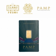 V2 - TURBO [2.5GM] PAMP Lady of Liberty Gold Bar 9999Gold