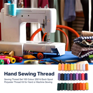Sewing Thread Set 100 Colour 250Yd Each Spool Polyester Thread Kit for Hand or Machine Sewing