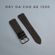 Genuine cowhide strap for CASIO AE1200 - SAGO Leather Wallet brand