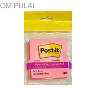 3M POST-IT NOTES 3"X3" 90'S SUPER STICKY NEON PINK