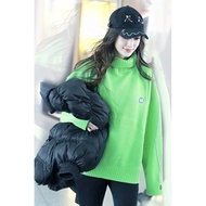 Baby Yang Ying Airport Same Style Green Sweater Women 2019 New Style Fashion Loose Outer Wear Fashio