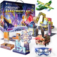 Japace Electricity Science Kits for Kids Age 8-10-12-14, 10 STEM Projects, Paper Circuits Activities