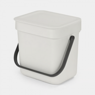 brabantia - 比利時製造 3L Sort &amp; Go分類回收桶 (淺灰) H18.1 x L13.9 x W18.8cm 213229 廚房 | 廁所 | 辦公室 垃圾桶