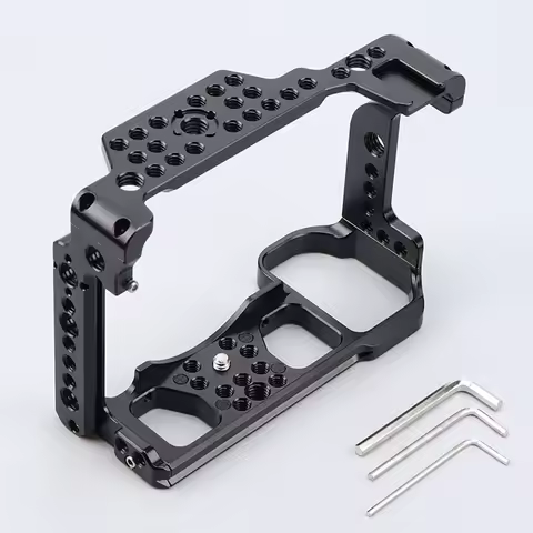 Cage Camera for Nikon Z5/Z6/Z7/Z6II/Z7II Cameras Aluminum Alloy Camera Rabbit Case with Cold Shoe Mo