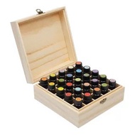 Pine Box Essential Oil Pure Solid Wood Storage Wooden Box 25 Compartments Essential Oil Storage Wood
