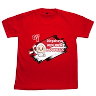 Girls' T-shirt Happy Republic of Indonesia 81th Art 2 GD - warham_kids